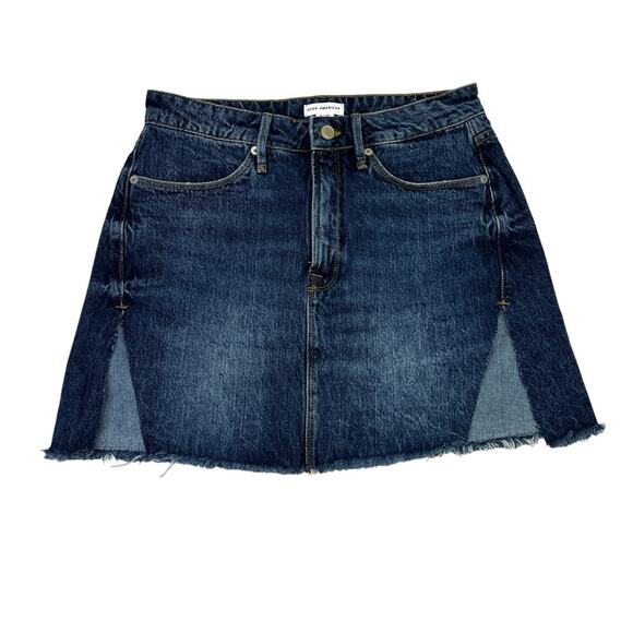 Good American double slit Denim Mini jean skirt blue - 4/27 - Picture 1 of 9